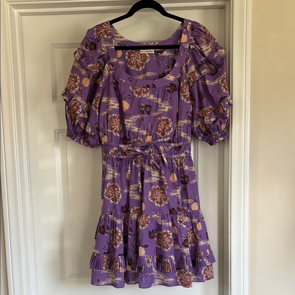 Ulla Johnson NWOT Purple Floral Dress Sz 12 (fits 8-10)